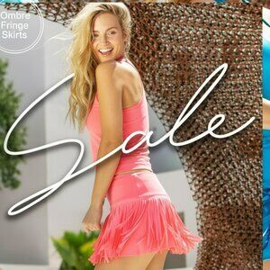 Nwt Lucky In Love Blue Fringe Tennis Skort Skirt w/ Shorts XS